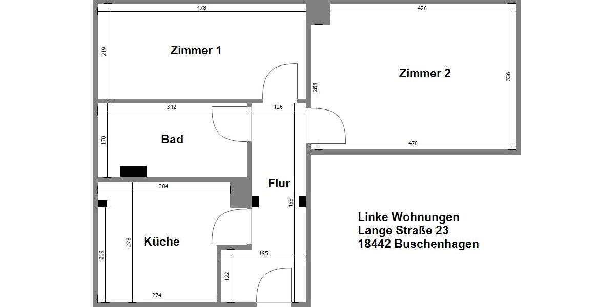 Etagenwohnung Steinhagen - 2 Zimmer, 41 m&sup2;, 225&euro; | Angebot:25900758