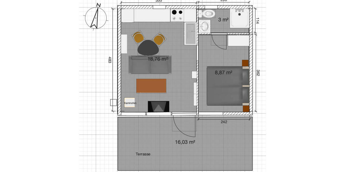 Bungalow Gustow - 2 Zimmer, 30 m&sup2;, 105.000&euro; | Angebot:25670241