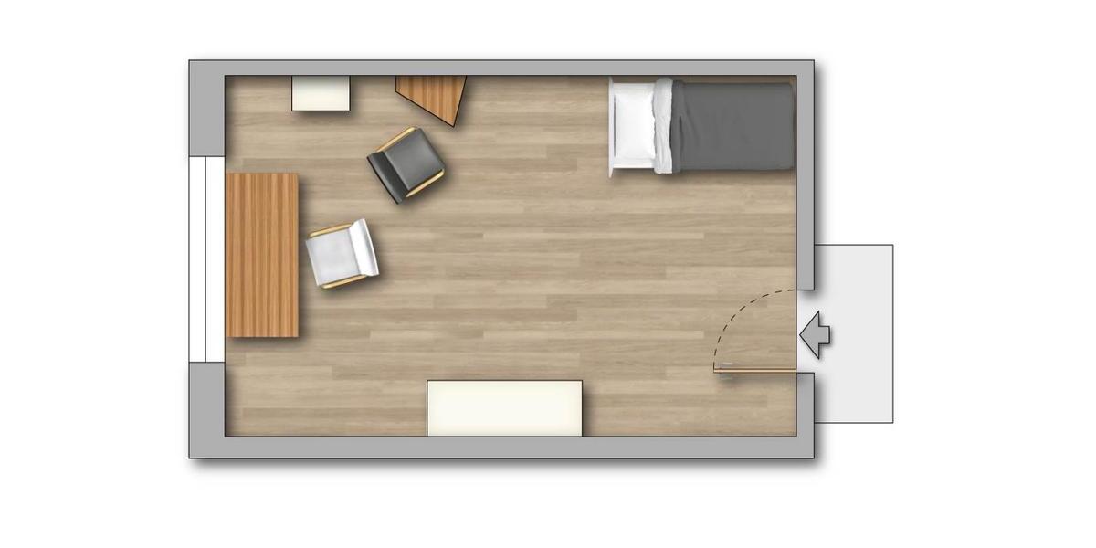 Etagenwohnung Greifswald Groß Schönwalde - 1 Zimmer, 20 m&sup2;, 174&euro; | Angebot:26265849