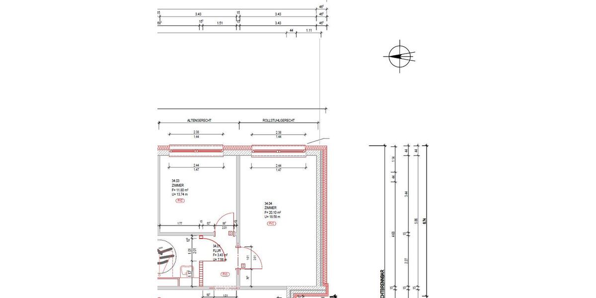 Etagenwohnung Greifswald Groß Schönwalde - 2 Zimmer, 39 m&sup2;, 324&euro; | Angebot:25350742