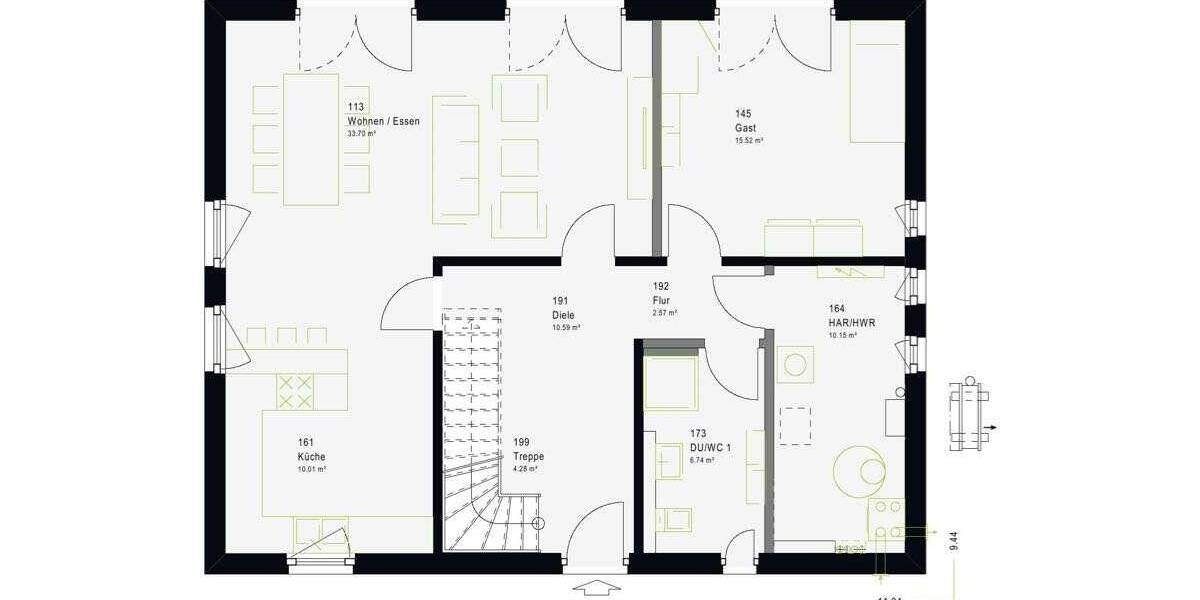 Einfamilienhaus Züssow - 6 Zimmer, 184 m&sup2;, 291.000&euro; | Angebot:25733711