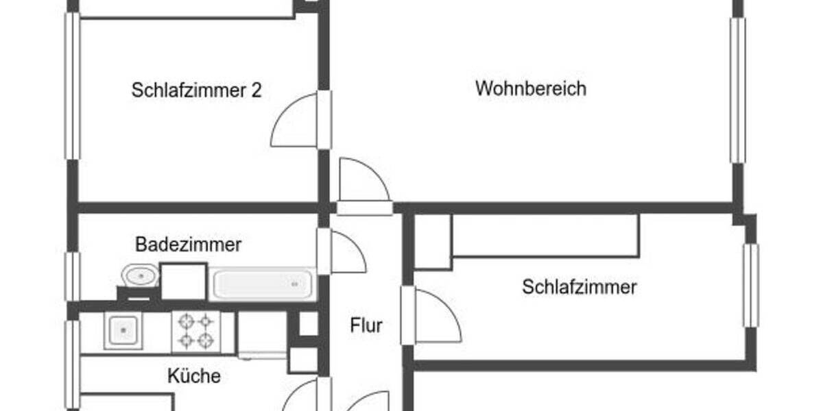 Etagenwohnung Greifswald Eldena - 3 Zimmer, 57 m&sup2;, 159.000&euro; | Angebot:26451316