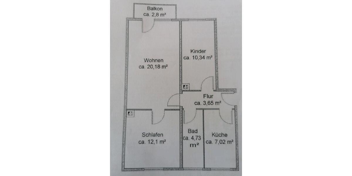 Etagenwohnung Greifswald - 3 Zimmer, 59 m&sup2;, 765&euro; | Angebot:26004174