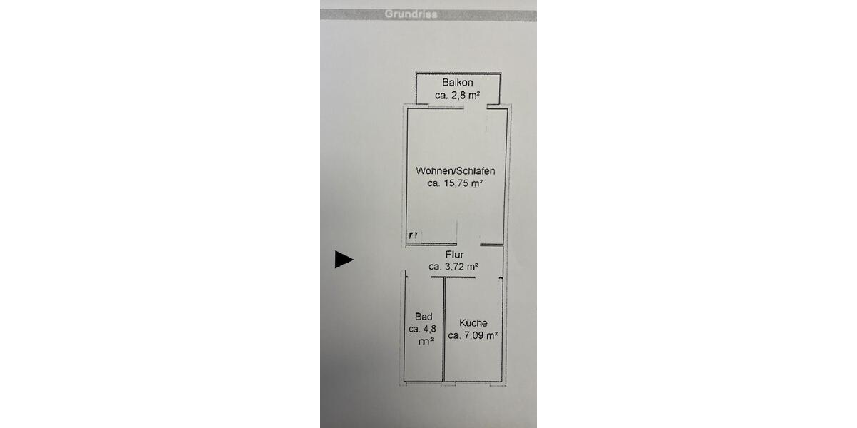 Etagenwohnung Greifswald - 1 Zimmer, 33 m&sup2;, 415&euro; | Angebot:25723468