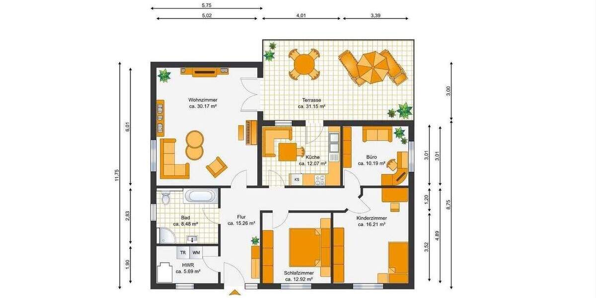 Bungalow Garz/Rügen Koldevitz - 4 Zimmer, 108 m&sup2;, 350.000&euro; | Angebot:25668633