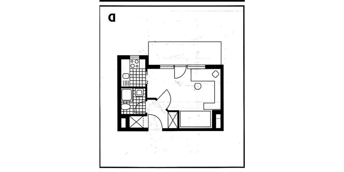 Dachgeschoßwohnung Greifswald - 1 Zimmer, 28 m&sup2;, 290&euro; | Angebot:26703977