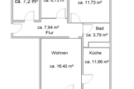 Wohnung Greifswald Groß Schönwalde - 4 Zimmer, 67 m&sup2;, 646&euro; | Angebot:27641040
