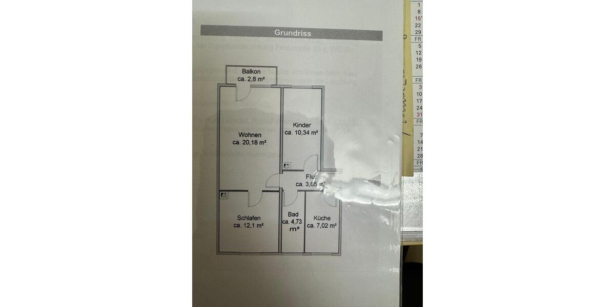 Etagenwohnung Greifswald - 3 Zimmer, 59 m&sup2;, 710&euro; | Angebot:25232690