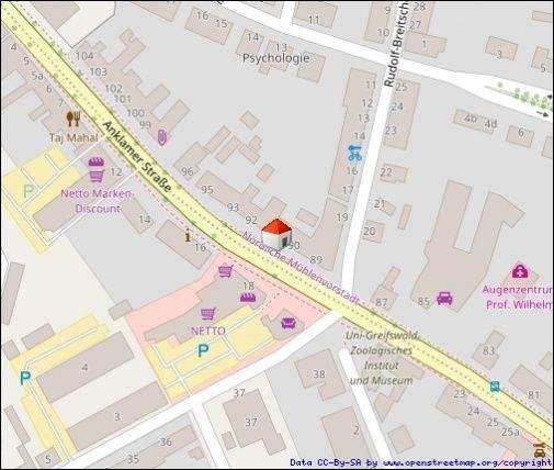 Etagenwohnung Greifswald Nördliche Mühlenvorstadt - 3 Zimmer, 90 m&sup2;, 800&euro; | Angebot:25909022