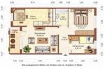Etagenwohnung Greifswald Groß Schönwalde - 3 Zimmer, 57 m&sup2;, 468&euro; | Angebot:26177783