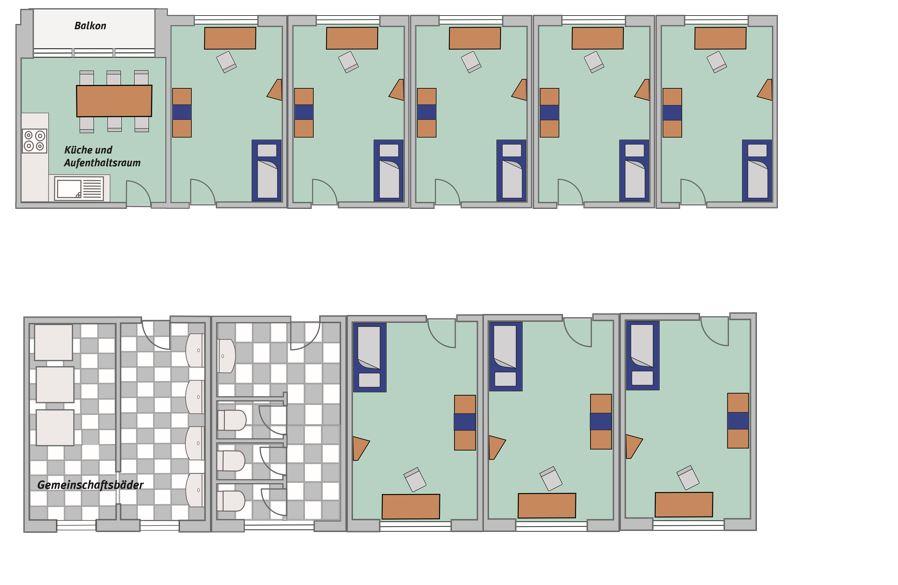 Etagenwohnung Greifswald Groß Schönwalde - 1 Zimmer, 20 m&sup2;, 161&euro; | Angebot:24892056