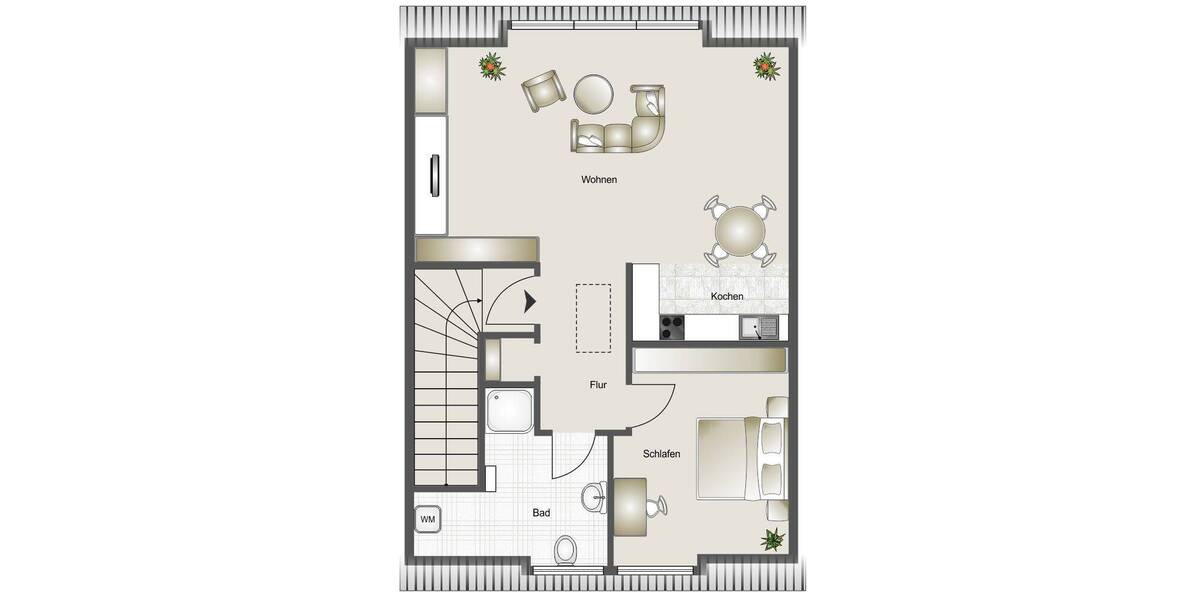 Etagenwohnung Putbus Wreechen - 2 Zimmer, 48 m&sup2;, 169.000&euro; | Angebot:25709776